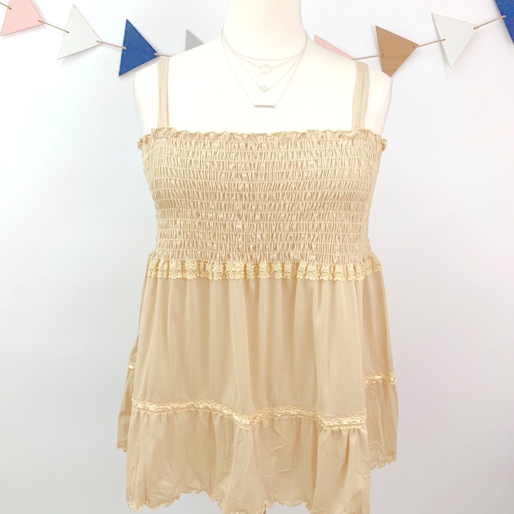 Venezia Empire Style Smocked Waist Boho Top